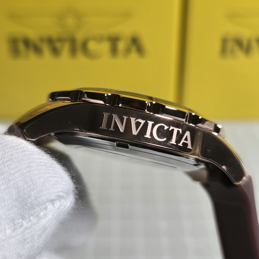 Invicta Rose Gold and Burgundy Watch - Picture 2 of 4
